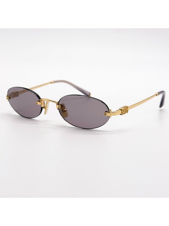 New Miu Miu MU A54S Sunglasses Oval Purple Gold MUA54S 5AK20I main image 8